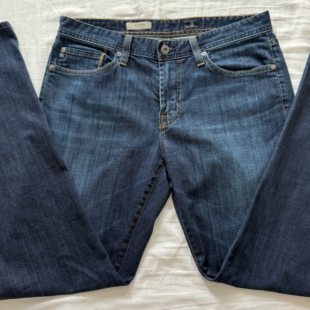 AG Adriano Goldschmied Jeans Mens 33X34 The Protege Stretch USA Made Dark Wash